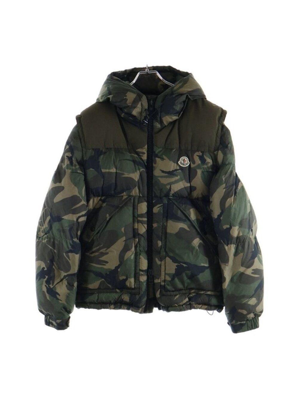 Moncler Meakan Giubbotto 2-Way Camo Down Vest Khaki